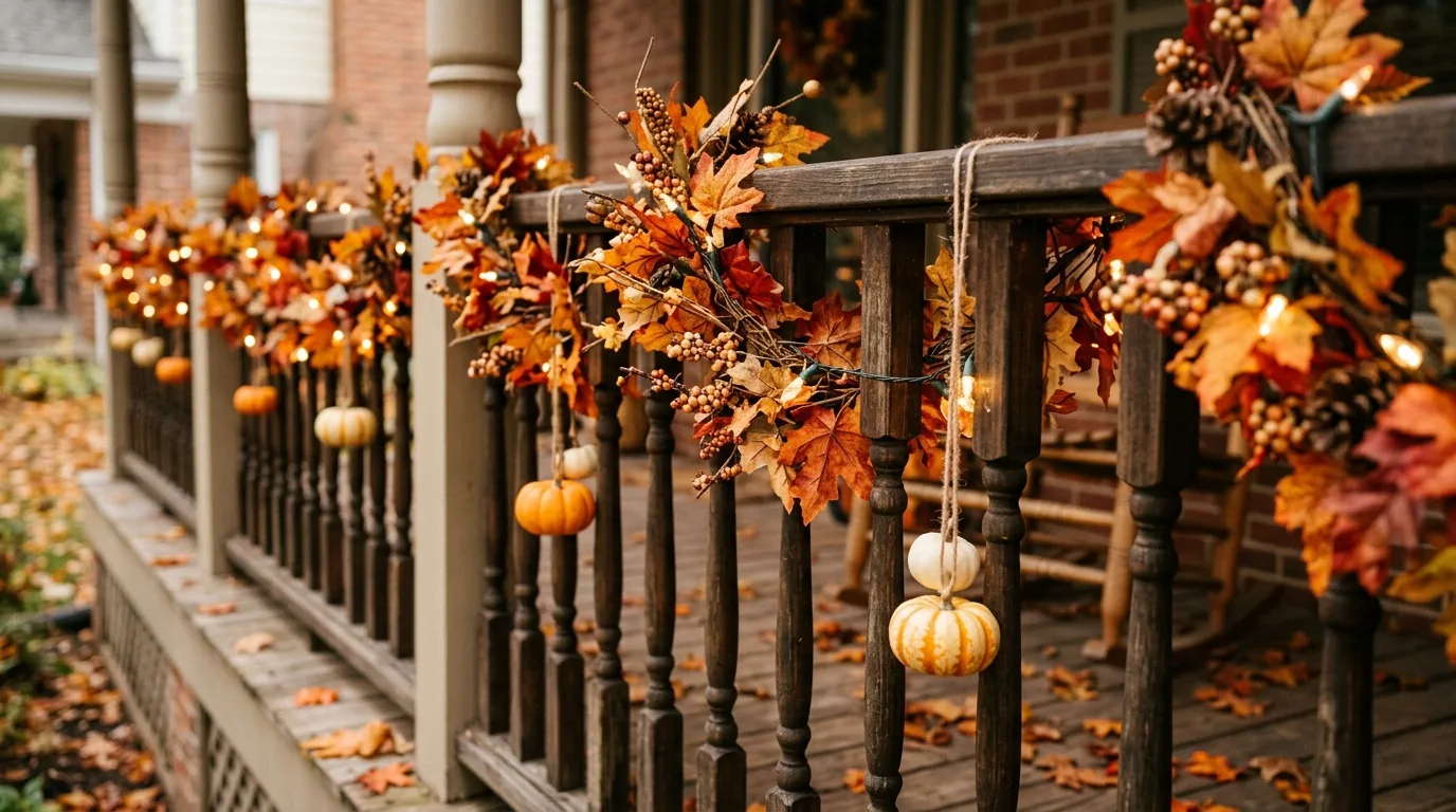 Make the doormat part of the overall seasonal story inspiration for a fall porch.